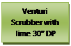 Text Box: Venturi Scrubber with lime 30 DP

